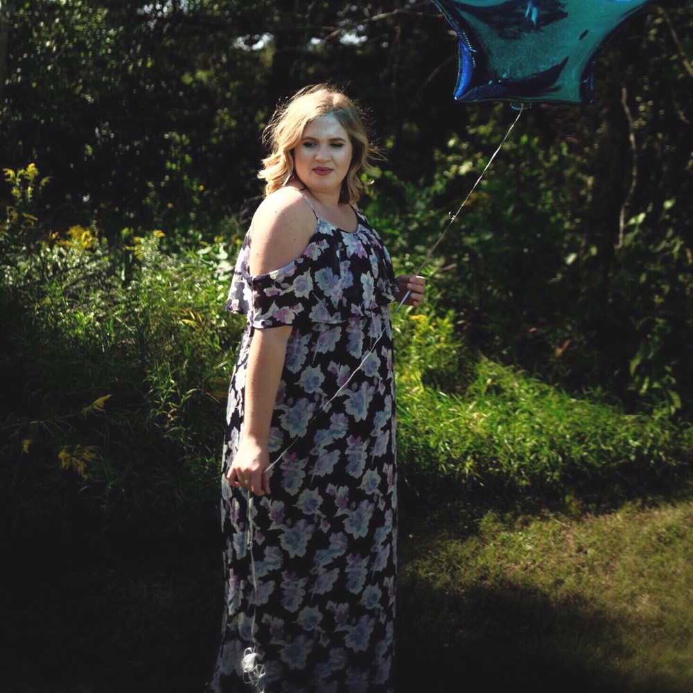 PinkBlush Maternity Plus Maxi Dress 1x